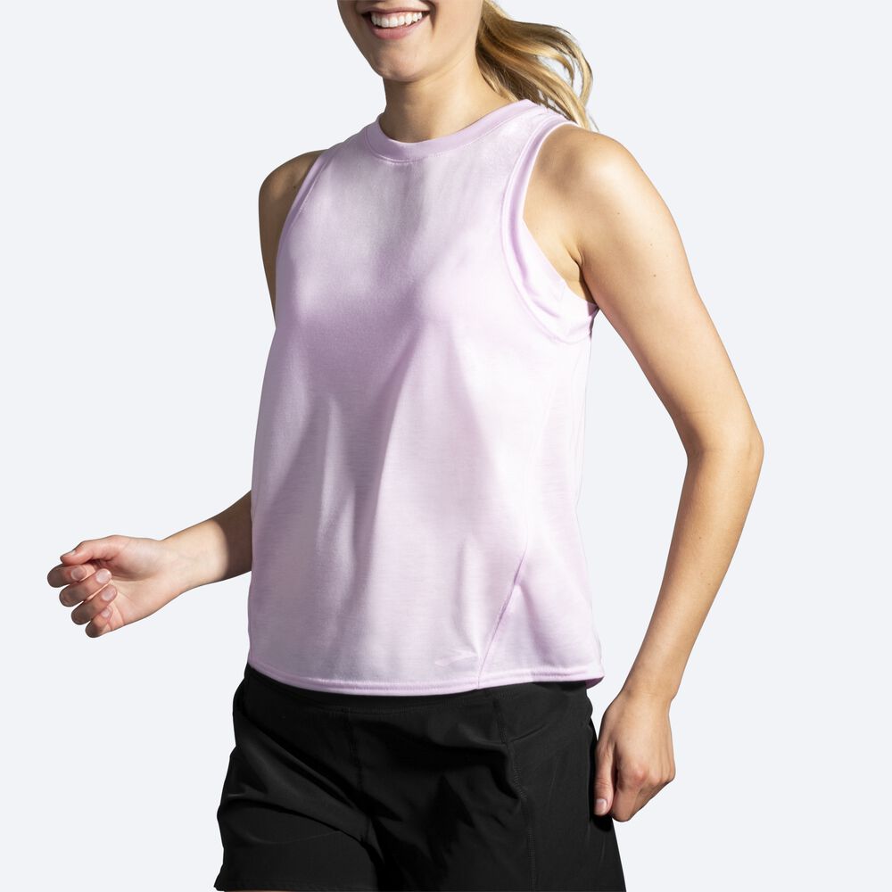 Women's Brooks Distance Tanks Purple | USA17650