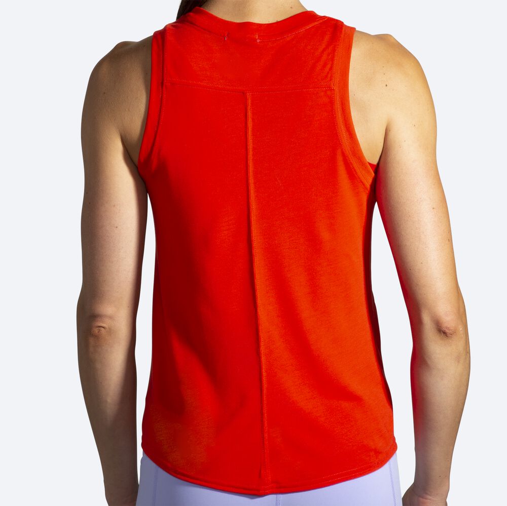 Women's Brooks Distance Tanks Red | USA40136