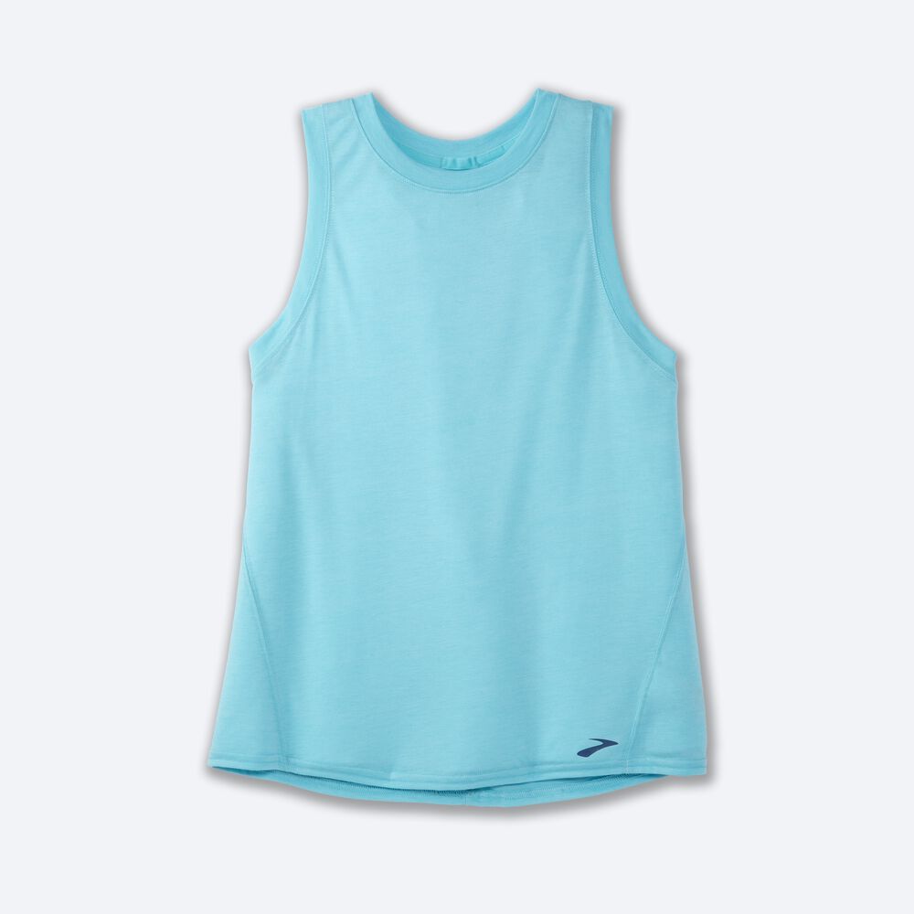 Women\'s Brooks Distance Tanks Turquoise | USA60593