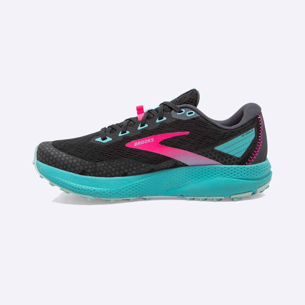 Women's Brooks Divide 3 Trail Running Shoes Blue Coral/Pink | USA46957