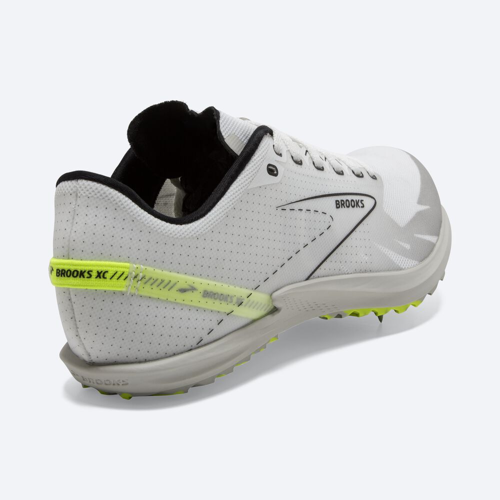 Women's Brooks Draft XC Cross Country Spikes White/Black | USA60298