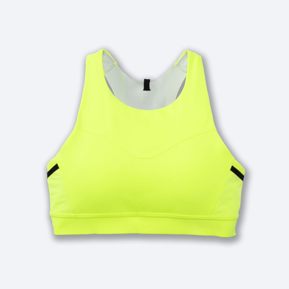 Women\'s Brooks Drive 3 Pocket Run Bra Sports Bras Yellow | USA51830