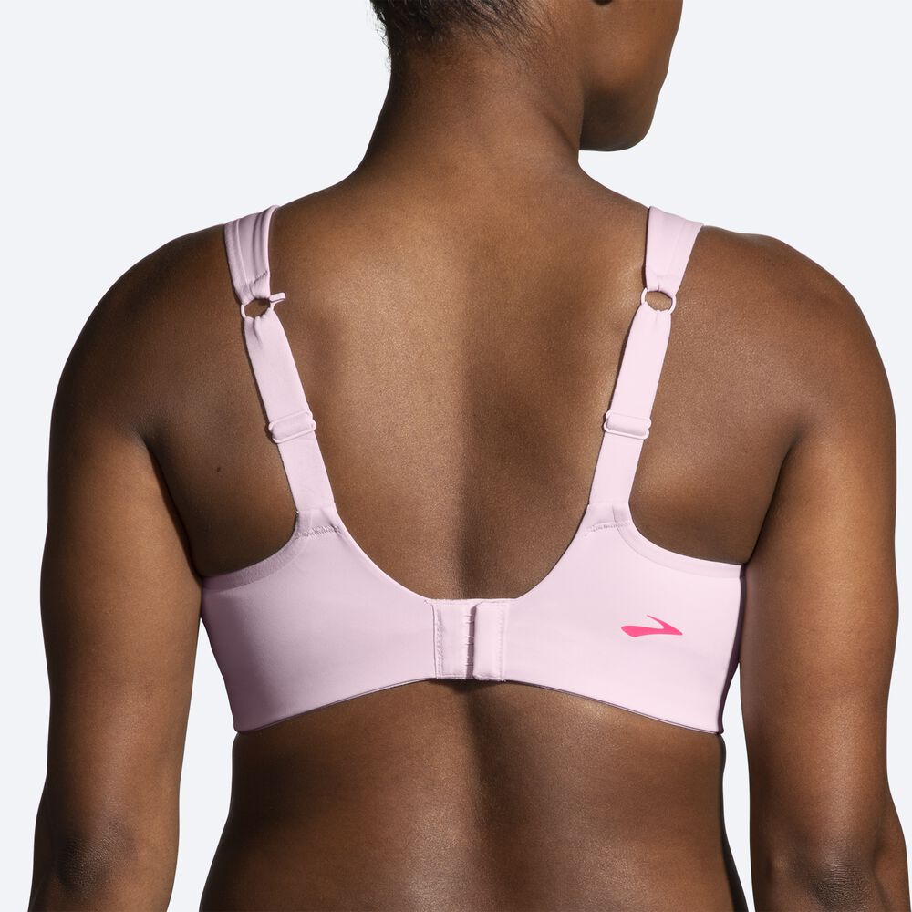 Women's Brooks Drive Convertible Run Bra Sports Bras Pink | USA02659