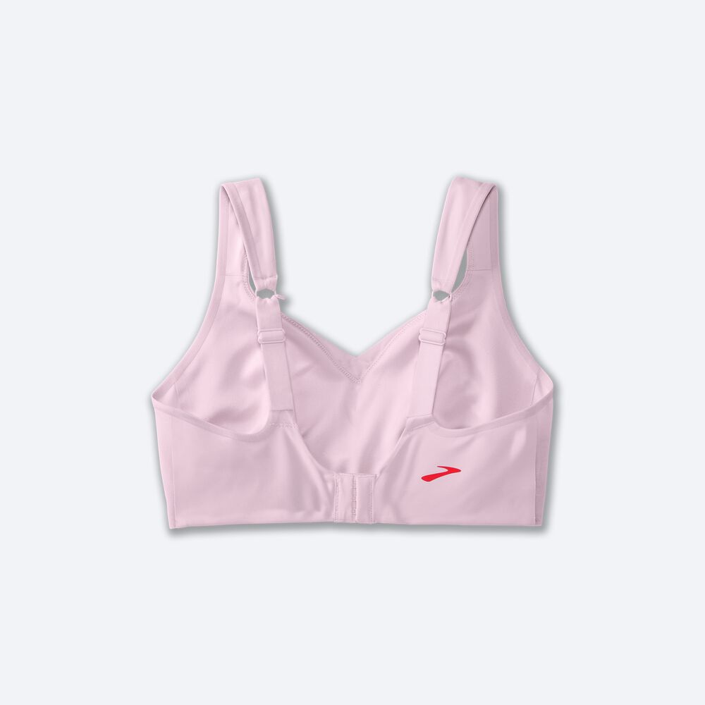 Women's Brooks Drive Convertible Run Bra Sports Bras Pink | USA02659