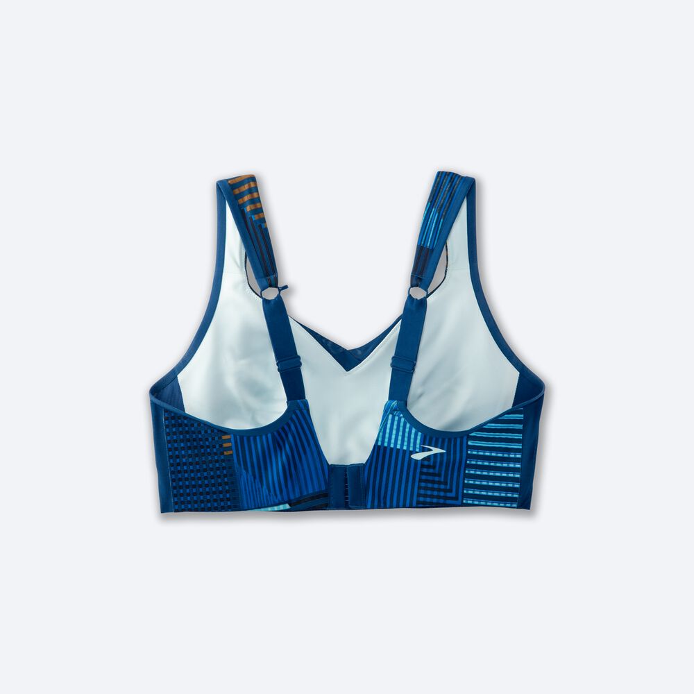 Women's Brooks Drive Convertible Run Bra Sports Bras Blue | USA23897