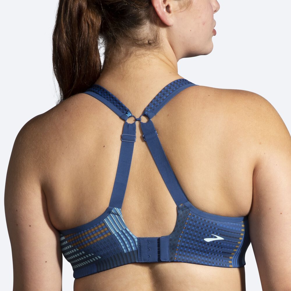 Women's Brooks Drive Convertible Run Bra Sports Bras Blue | USA23897