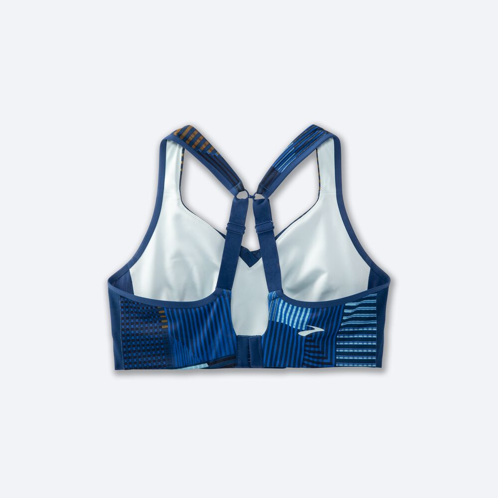 Women's Brooks Drive Convertible Run Bra Sports Bras Blue | USA23897