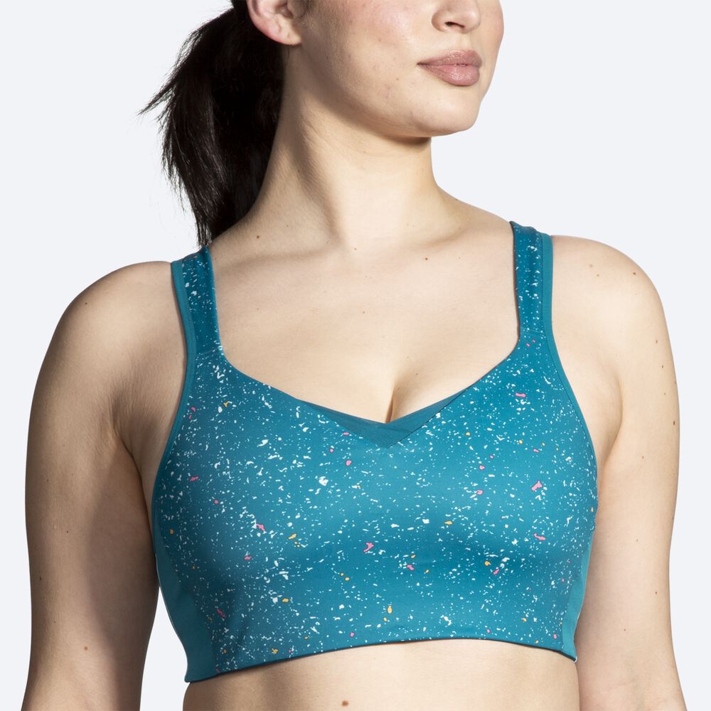 Women's Brooks Drive Convertible Run Bra Sports Bras Green | USA36957