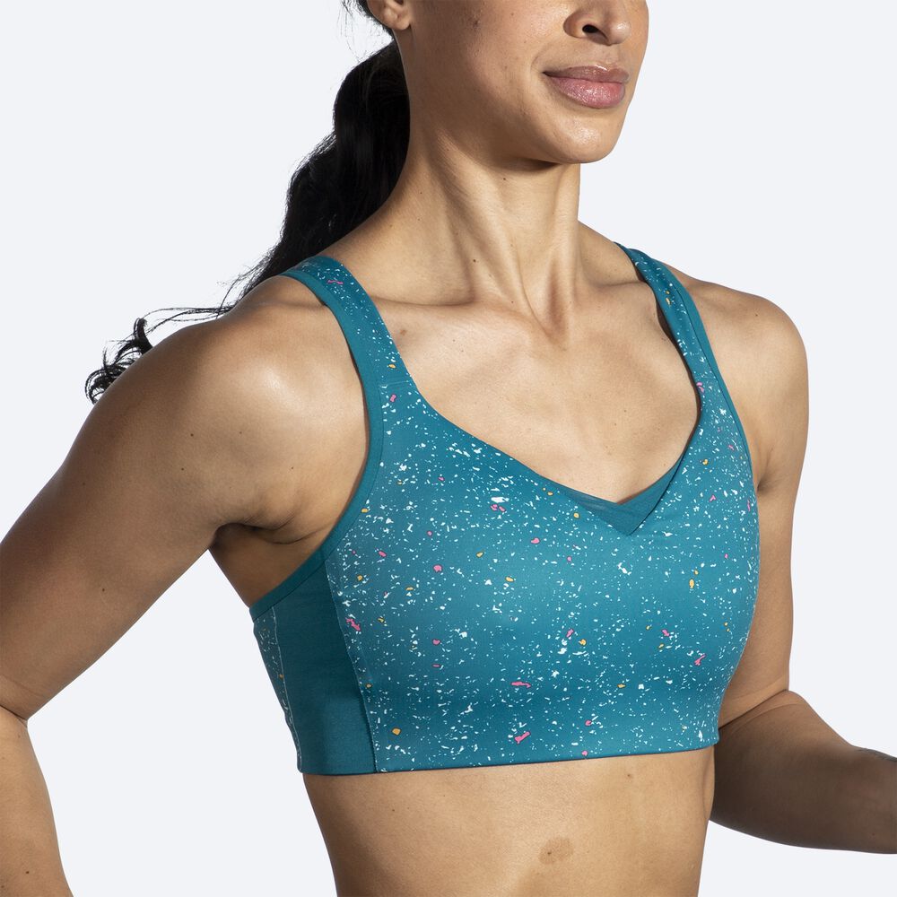 Women's Brooks Drive Convertible Run Bra Sports Bras Green | USA36957