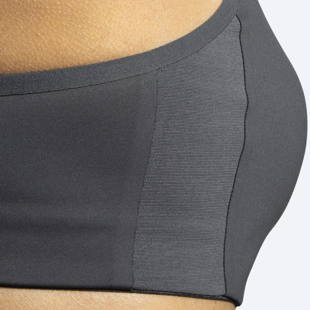 Women's Brooks Drive Convertible Run Bra Sports Bras Grey | USA50394