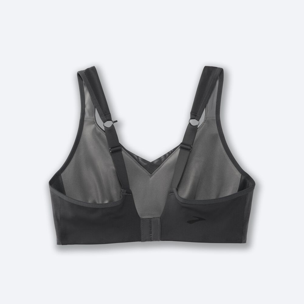 Women's Brooks Drive Convertible Run Bra Sports Bras Grey | USA50394