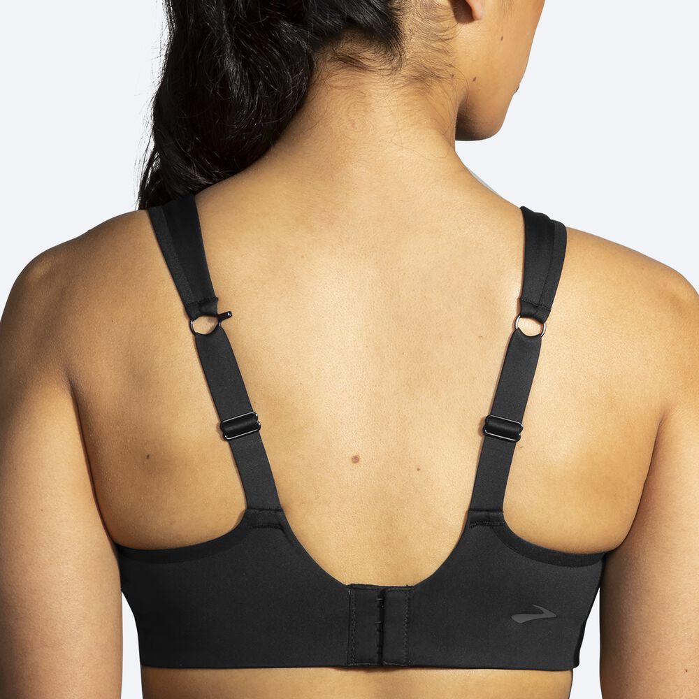 Women's Brooks Drive Convertible Run Bra Sports Bras Black | USA96728