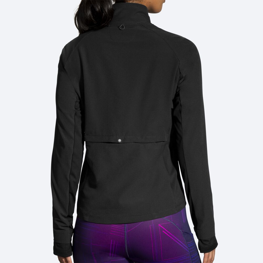 Women's Brooks Fusion Hybrid Jackets Black | USA54721