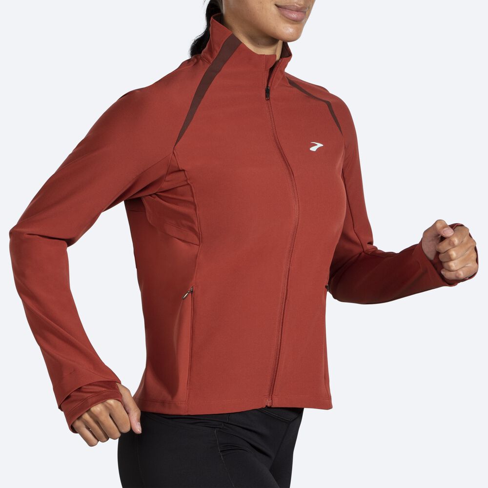 Women's Brooks Fusion Hybrid Jackets Copper | USA53619