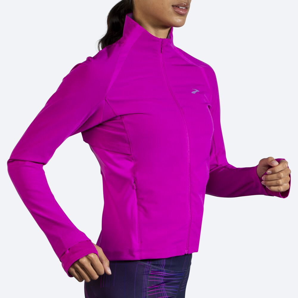 Women's Brooks Fusion Hybrid Jackets Pink/Purple | USA20961