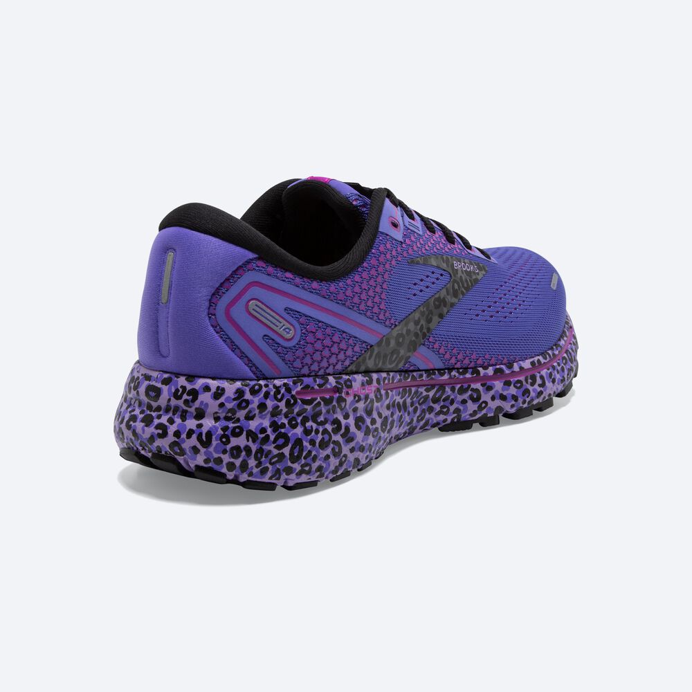 Women's Brooks Ghost 14 Road Running Shoes Purple/Black | USA28476