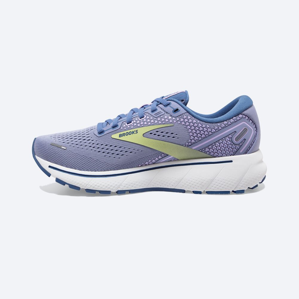 Women's Brooks Ghost 14 Road Running Shoes Purple/Light Green | USA64905