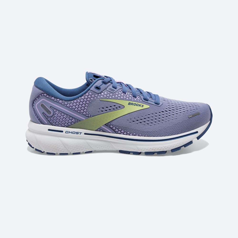 Women\'s Brooks Ghost 14 Road Running Shoes Purple/Light Green | USA64905