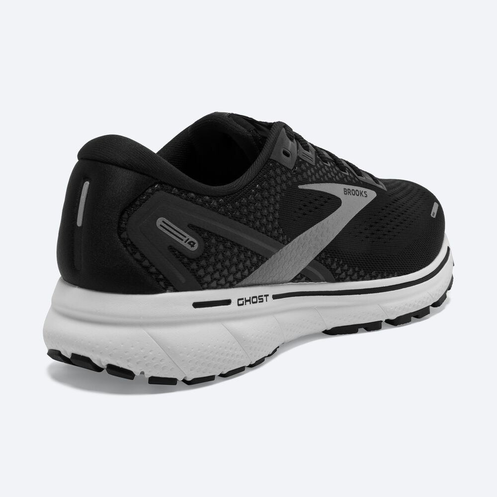 Women's Brooks Ghost 14 Running Shoes Black/White/Silver | USA83976