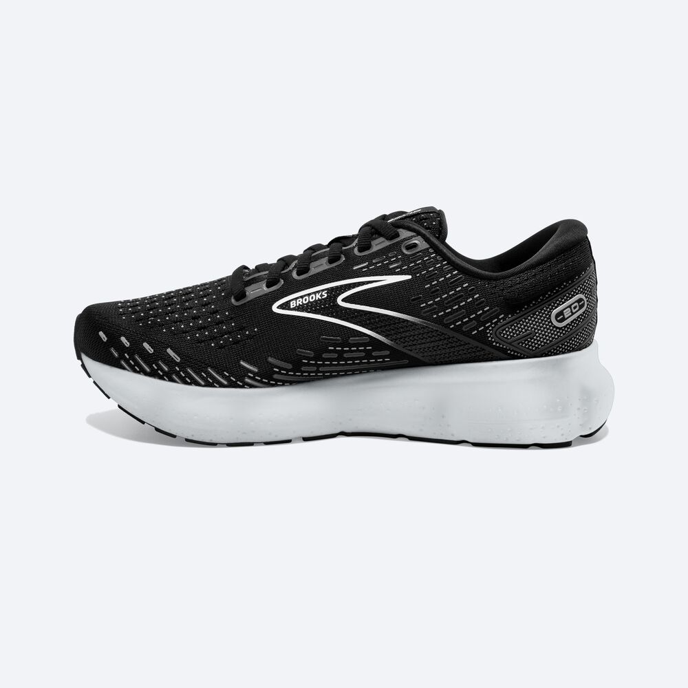 Women's Brooks Glycerin 20 Road Running Shoes Black/White | USA31547