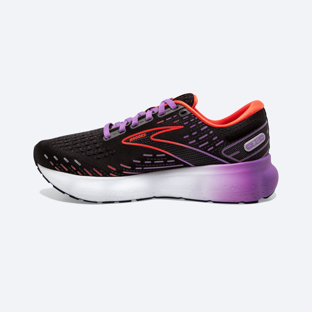 Women's Brooks Glycerin 20 Road Running Shoes Black/Flower | USA40968