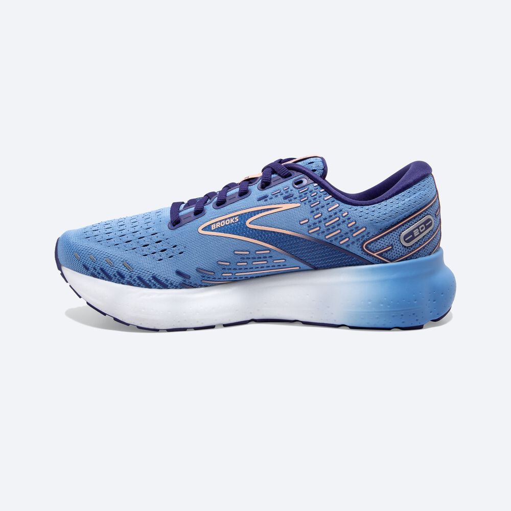 Women's Brooks Glycerin 20 Road Running Shoes Blue/White | USA96457