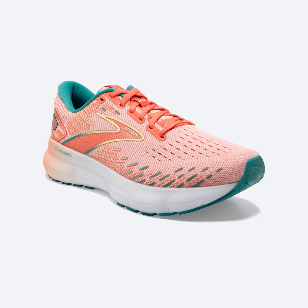 Women's Brooks Glycerin 20 Running Shoes Coral | USA40963