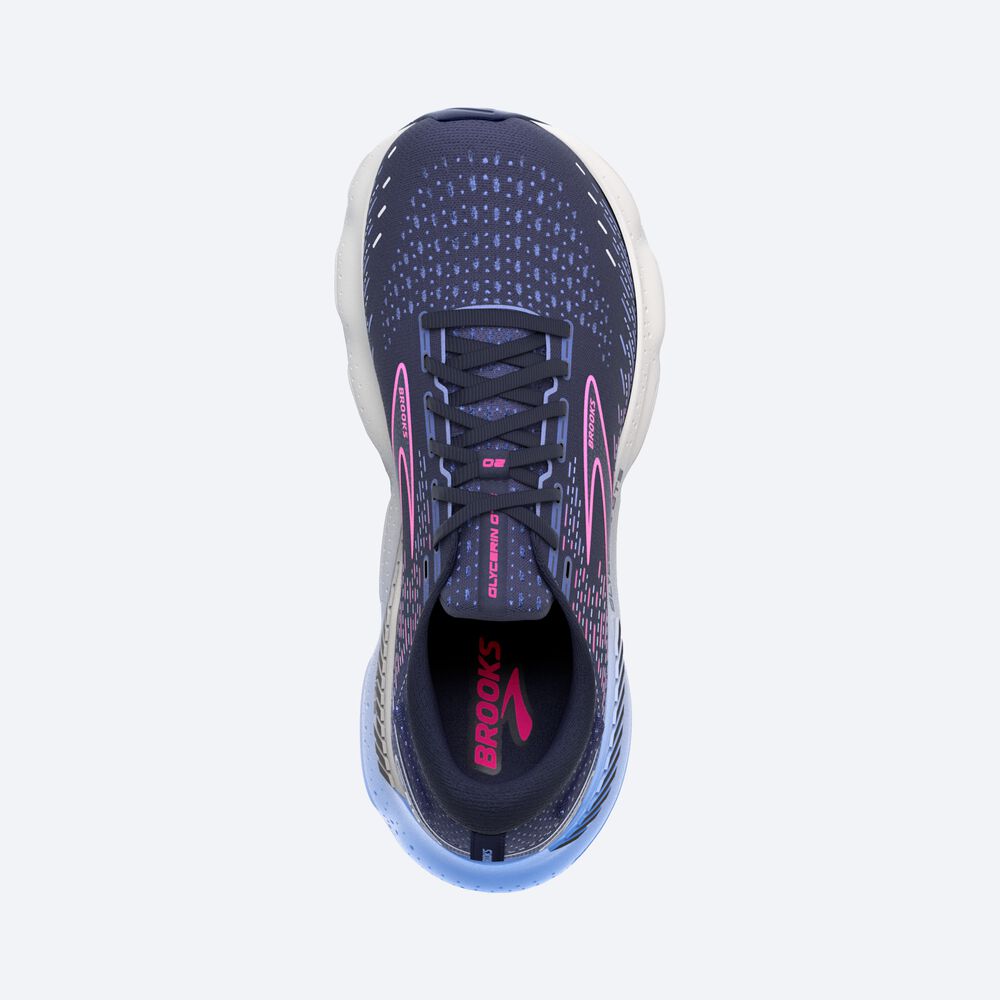 Women's Brooks Glycerin GTS 20 Road Running Shoes Navy/Blue/Pink | USA34592