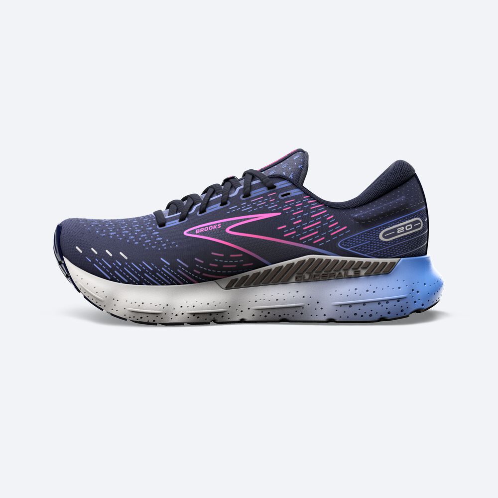 Women's Brooks Glycerin GTS 20 Road Running Shoes Navy/Blue/Pink | USA34592