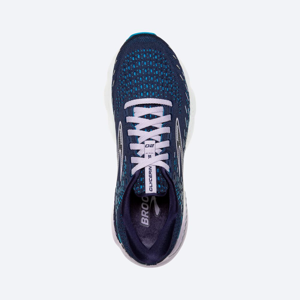 Women's Brooks Glycerin GTS 20 Road Running Shoes Navy | USA41398