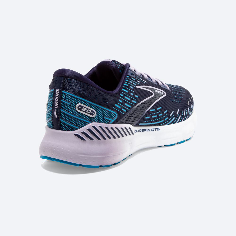 Women's Brooks Glycerin GTS 20 Road Running Shoes Navy | USA41398