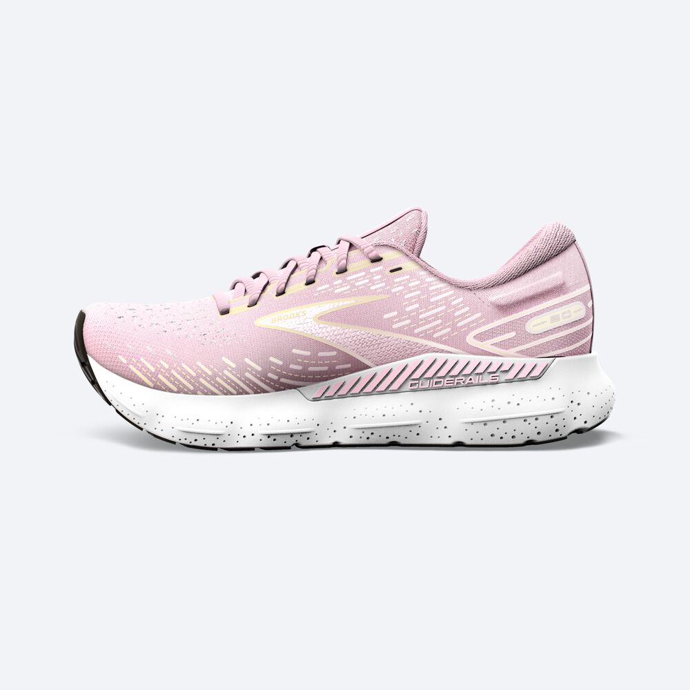 Women's Brooks Glycerin GTS 20 Road Running Shoes Pink/Yellow/White | USA57263