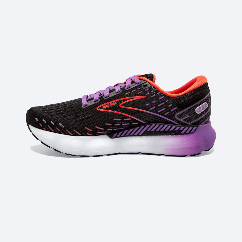 Women's Brooks Glycerin GTS 20 Road Running Shoes Black/Flower | USA73916