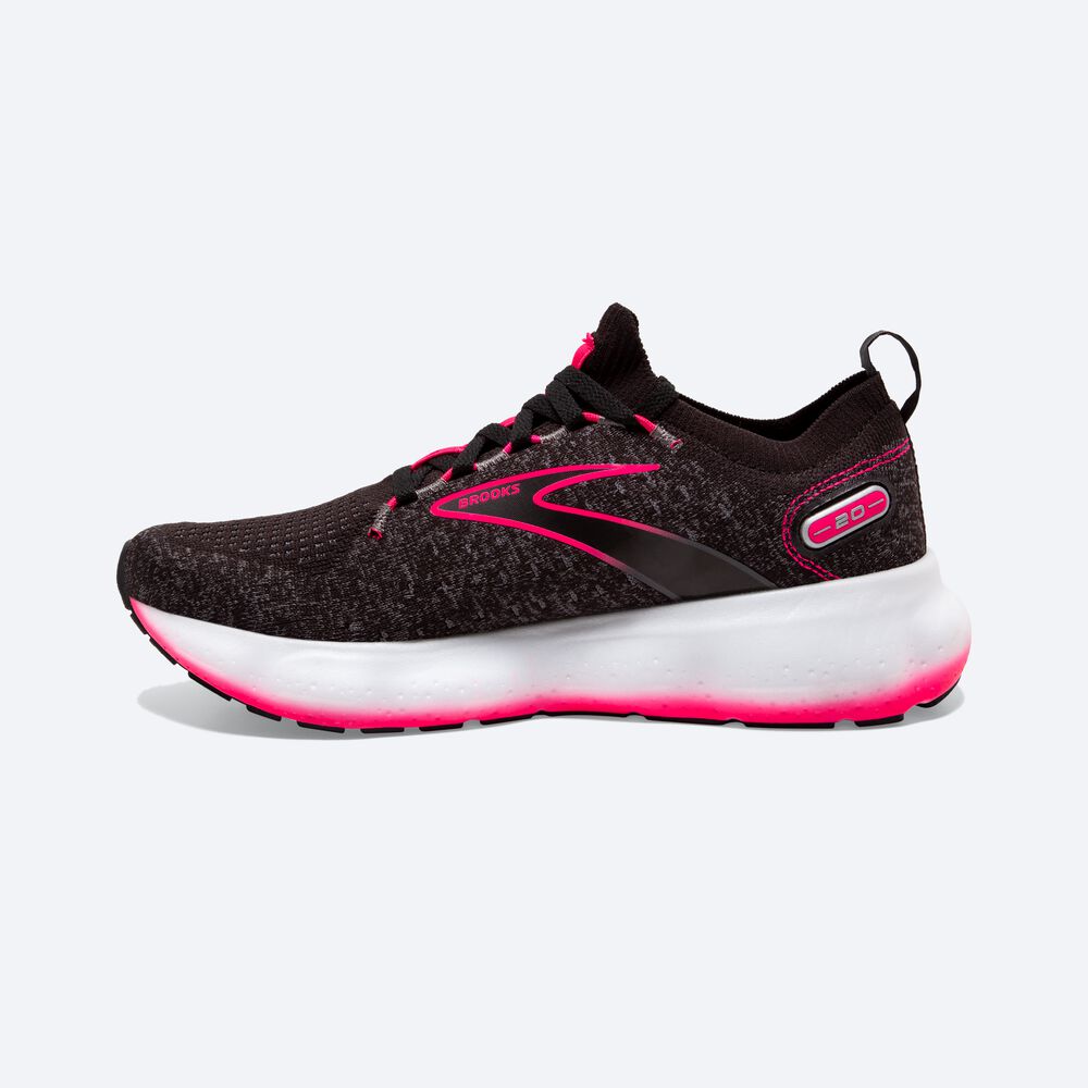 Women's Brooks Glycerin StealthFit 20 Running Shoes Black/Pink | USA45812