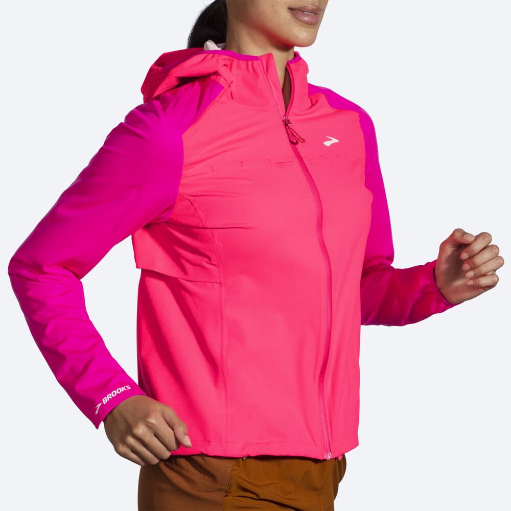 Women's Brooks High Point Waterproof Jackets Pink | USA34105