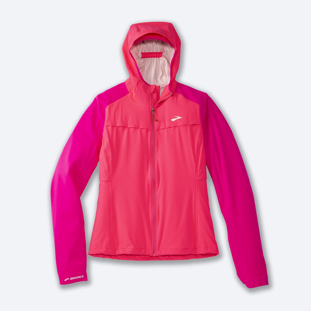 Women\'s Brooks High Point Waterproof Jackets Pink | USA34105