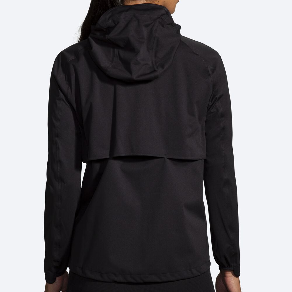 Women's Brooks High Point Waterproof Jackets Black | USA36875