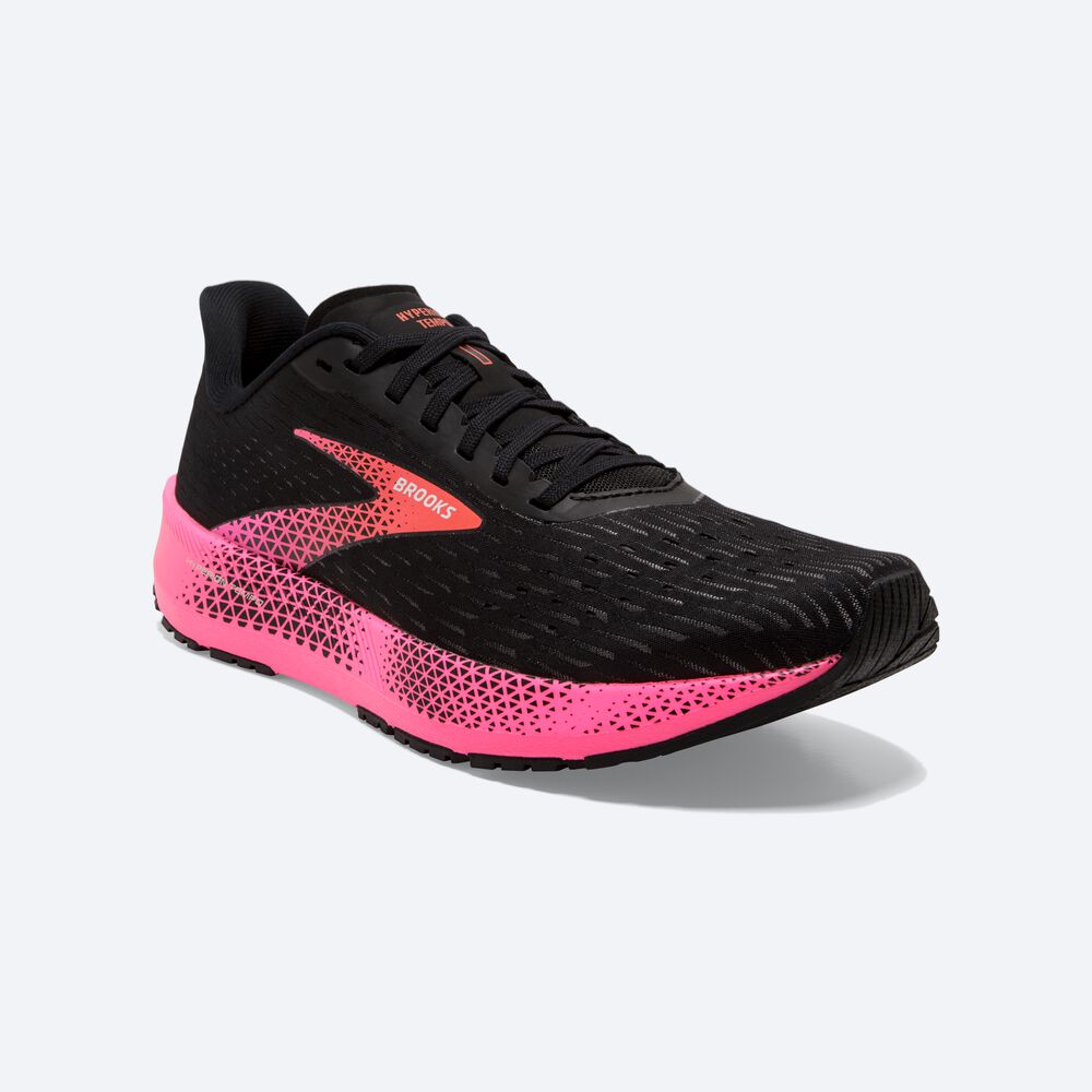 Women's Brooks Hyperion Tempo Road Running Shoes Black/Pink/Coral | USA15372