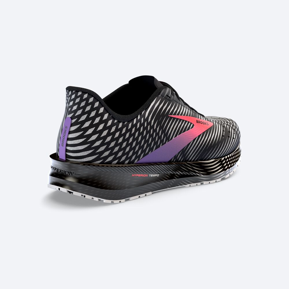 Women's Brooks Hyperion Tempo Running Shoes Black/Coral/Purple | USA51807