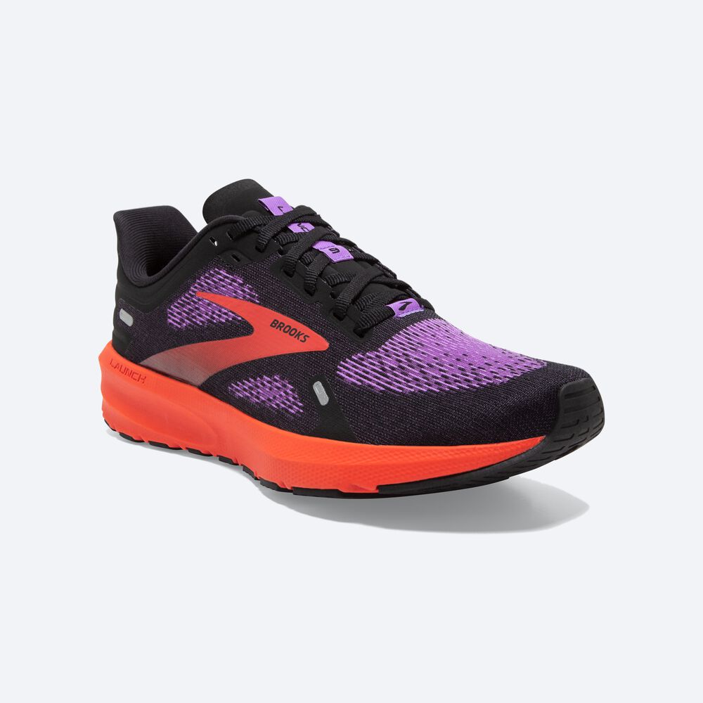 Women's Brooks Launch 9 Road Running Shoes Black/Flower | USA16378