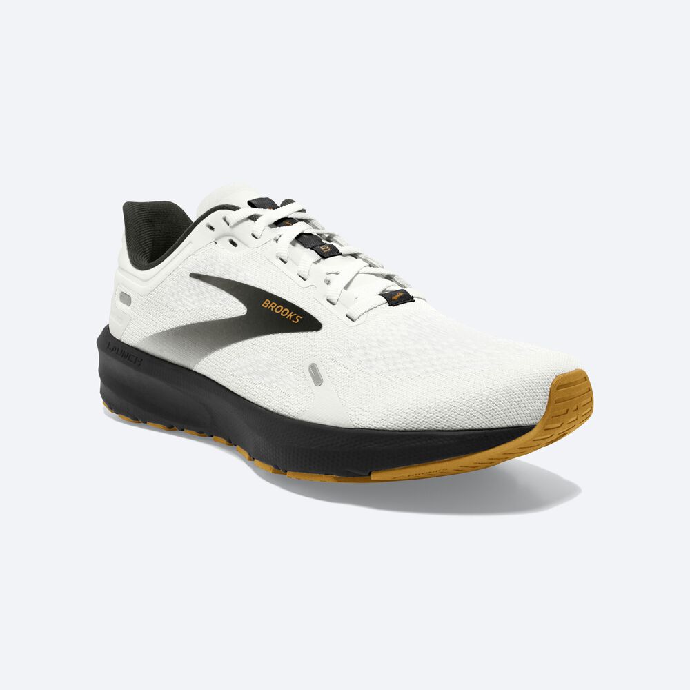 Women's Brooks Launch 9 Road Running Shoes White/Black/Brown | USA24703