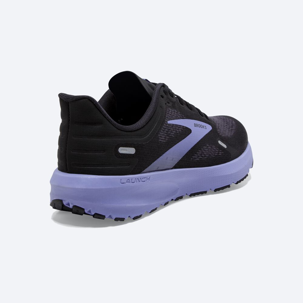 Women's Brooks Launch 9 Road Running Shoes Black/Purple | USA48351