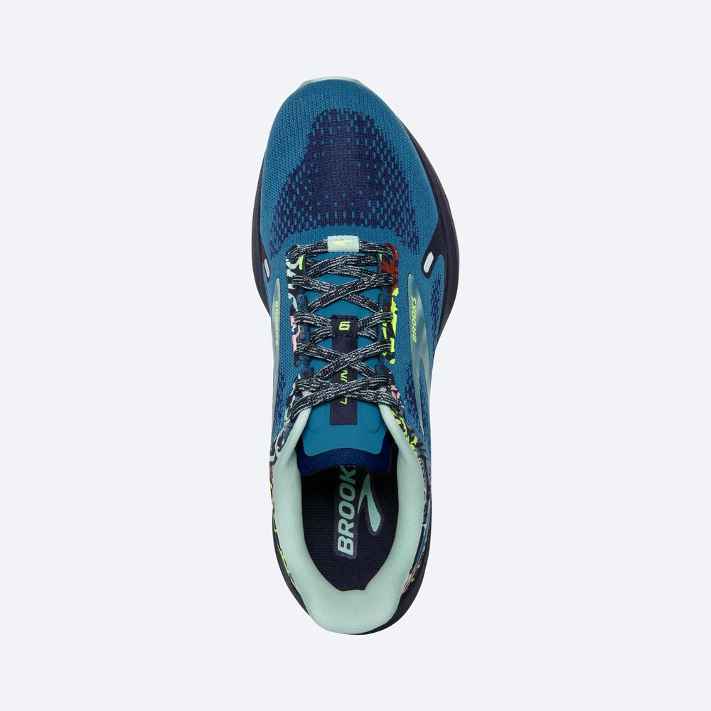 Women's Brooks Launch 9 Road Running Shoes Blue Grey/Navy | USA90478