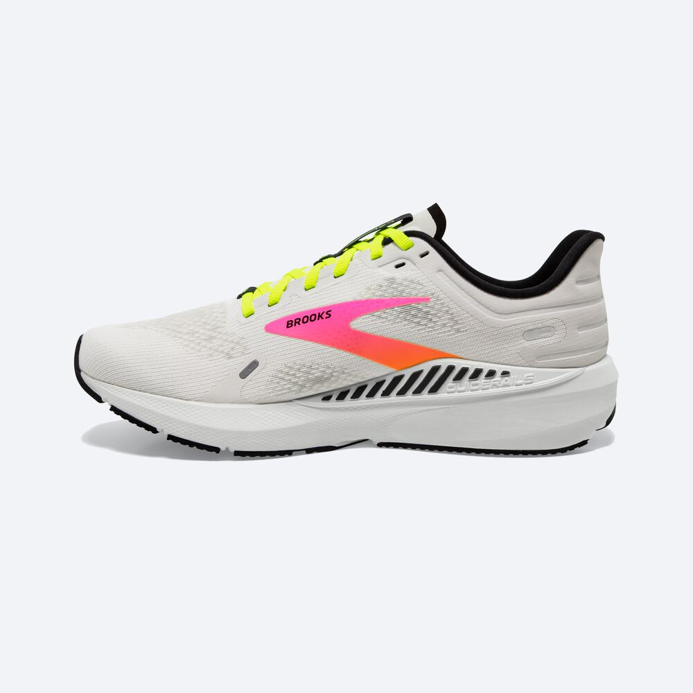 Women's Brooks Launch GTS 9 Road Running Shoes White/Pink | USA89706