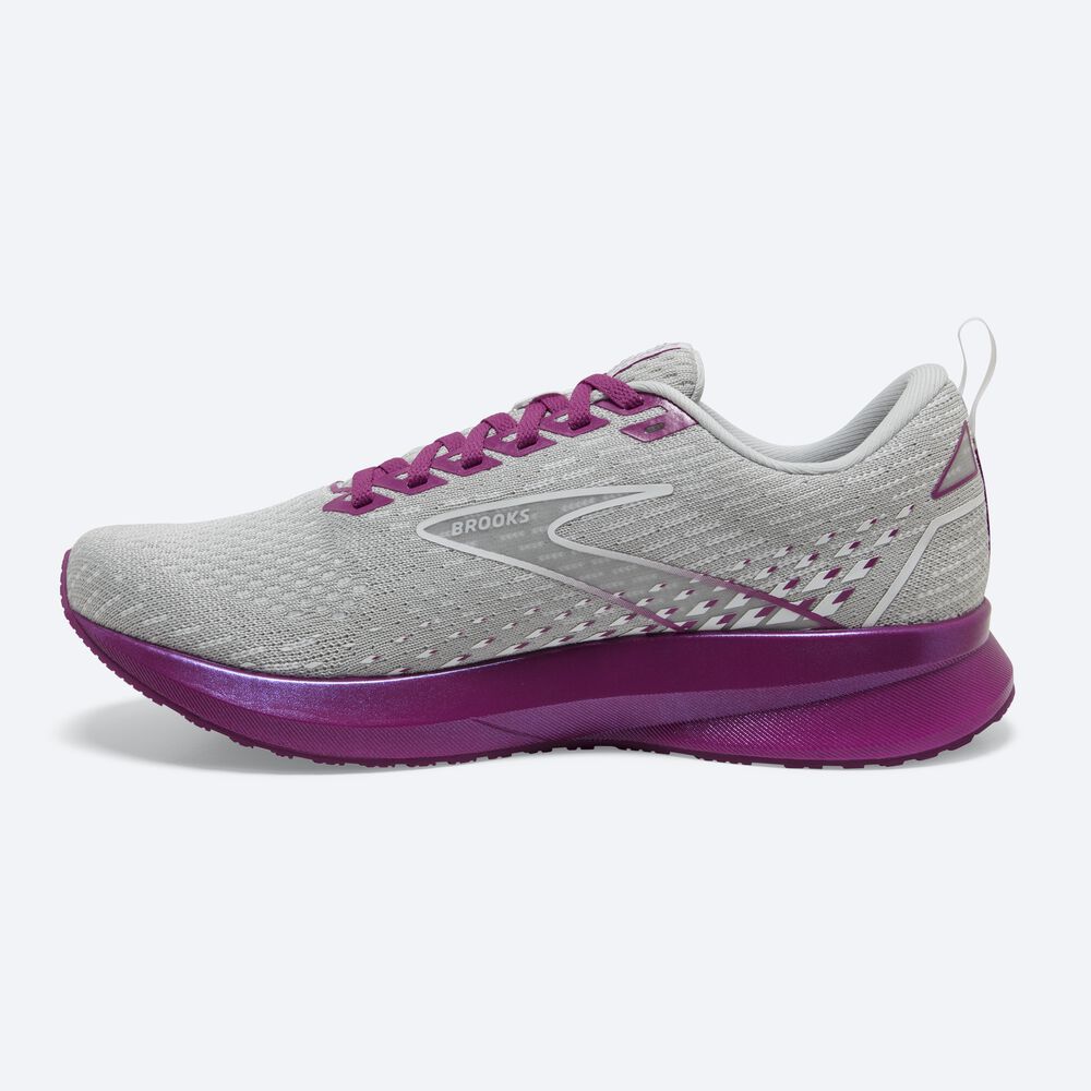 Women's Brooks Levitate 5 Road Running Shoes Grey/Lavender | USA31764