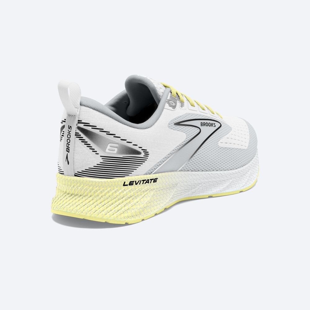 Women's Brooks Levitate 6 Road Running Shoes White/Yellow | USA01965