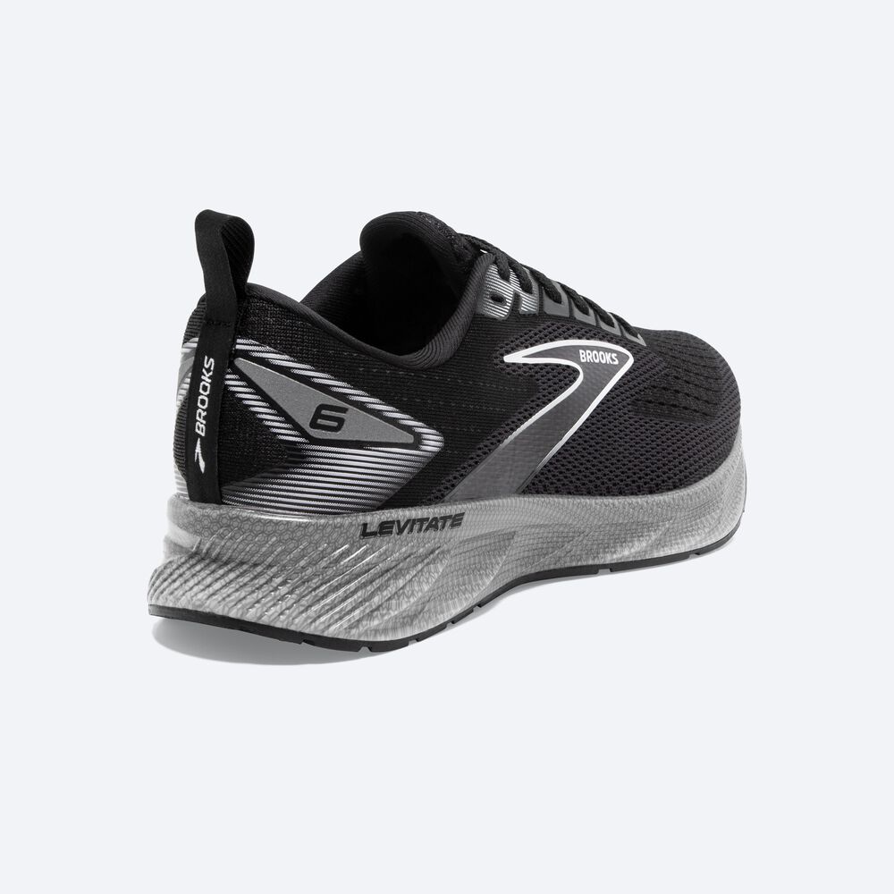 Women's Brooks Levitate 6 Road Running Shoes Black/White | USA49862