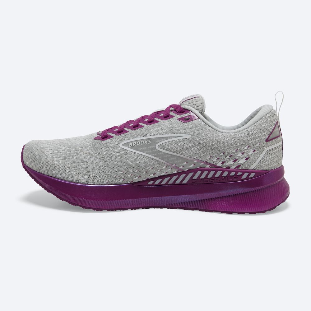 Women's Brooks Levitate GTS 5 Road Running Shoes Grey/Lavender | USA74368