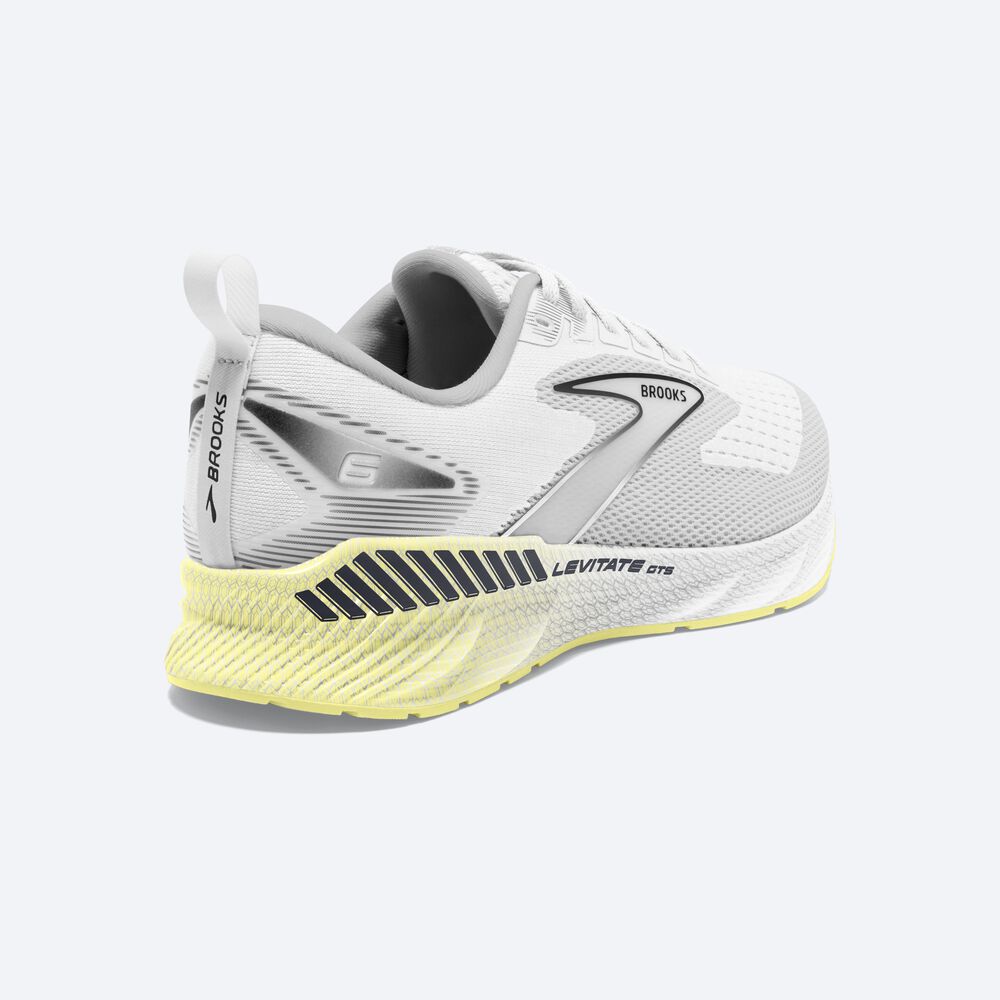 Women's Brooks Levitate GTS 6 Road Running Shoes White/Yellow | USA53207