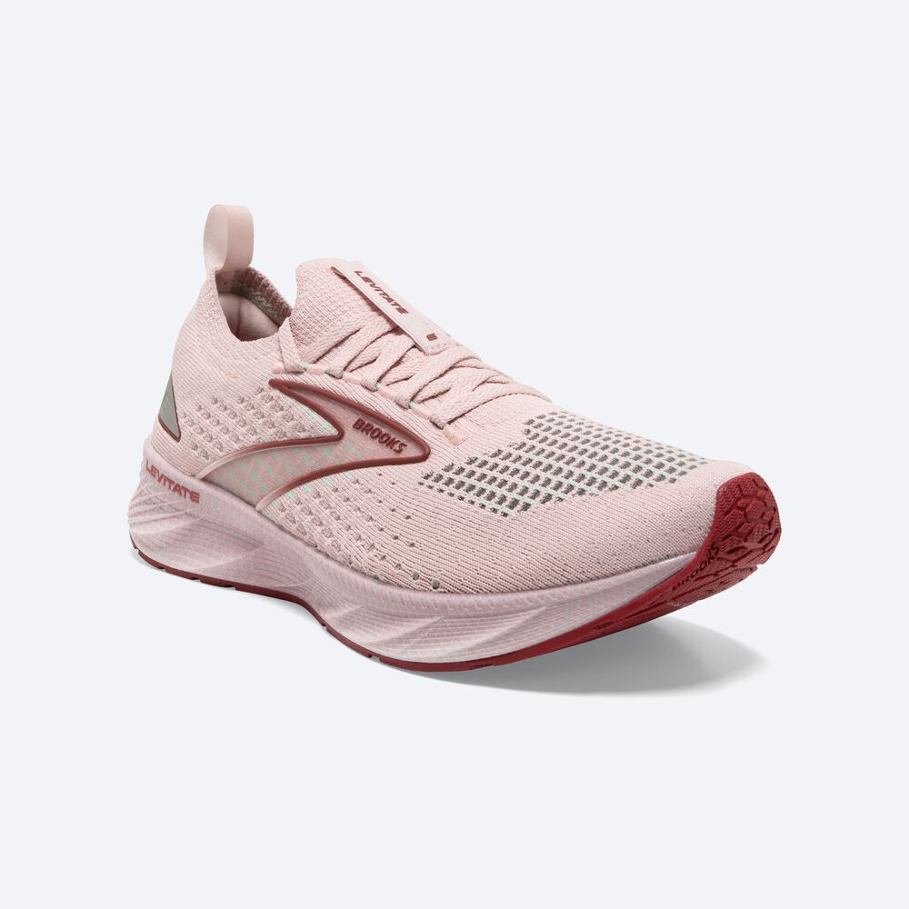 Women's Brooks Levitate StealthFit 6 Road Running Shoes Pink | USA31608